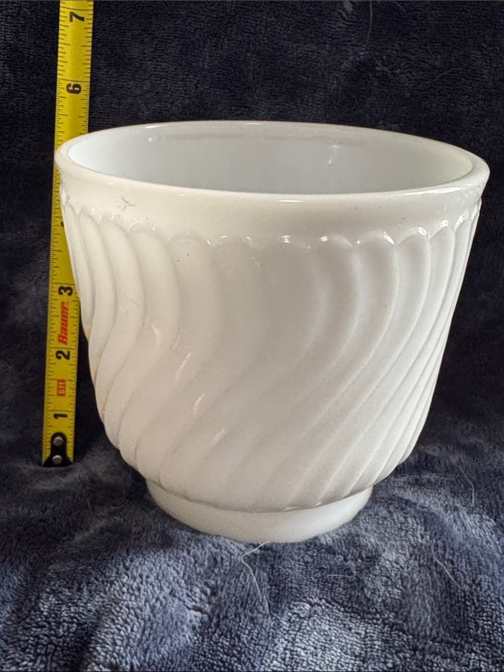 Vintage Napco White Milk Glass Footed Planter